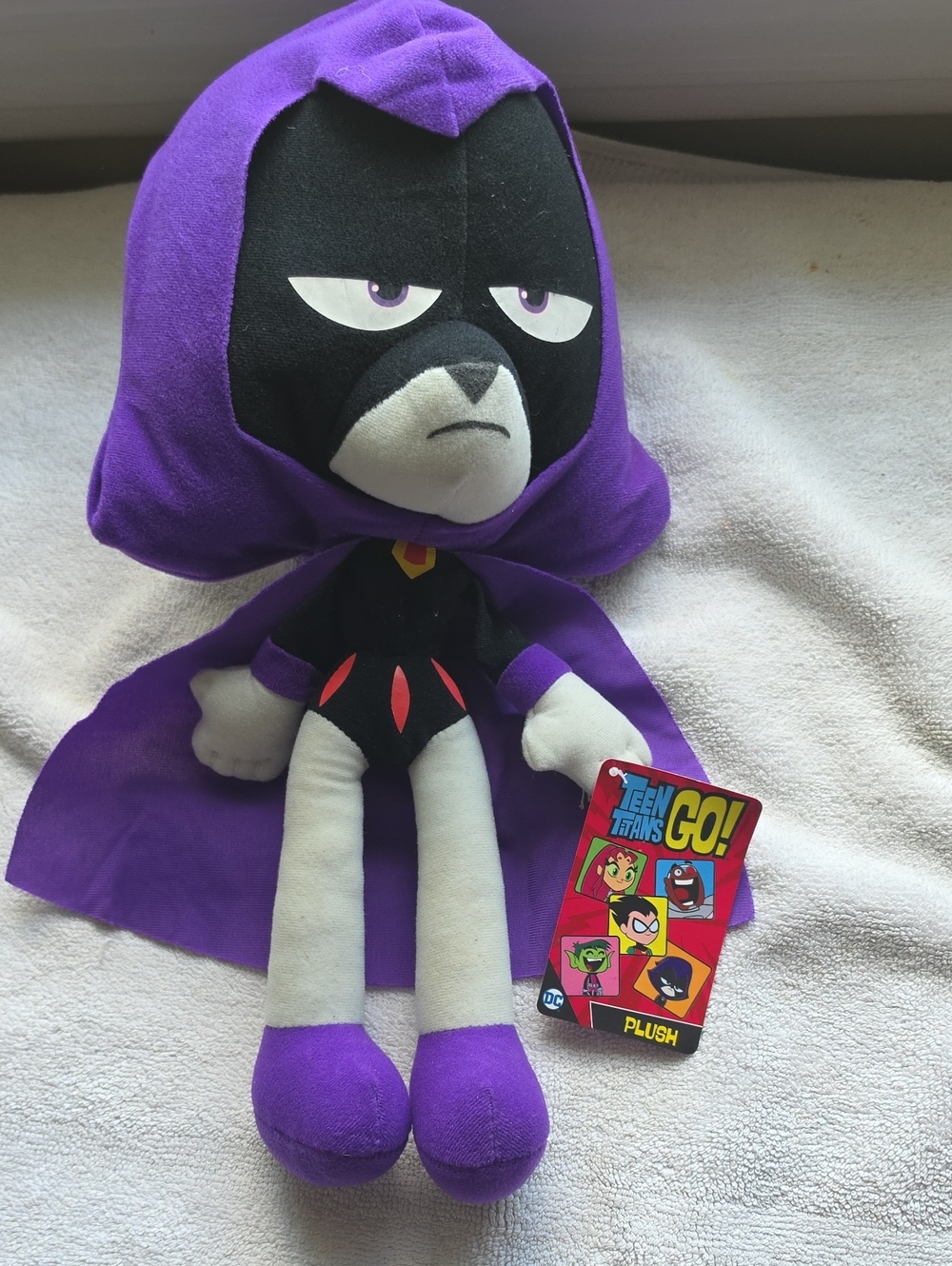 Raven Plush Toy - Purple Hooded Character-See Pictures